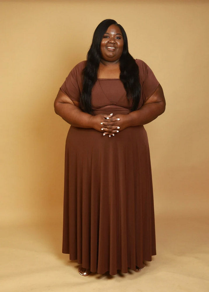 Infinity dress for chubby bridesmaid on sale