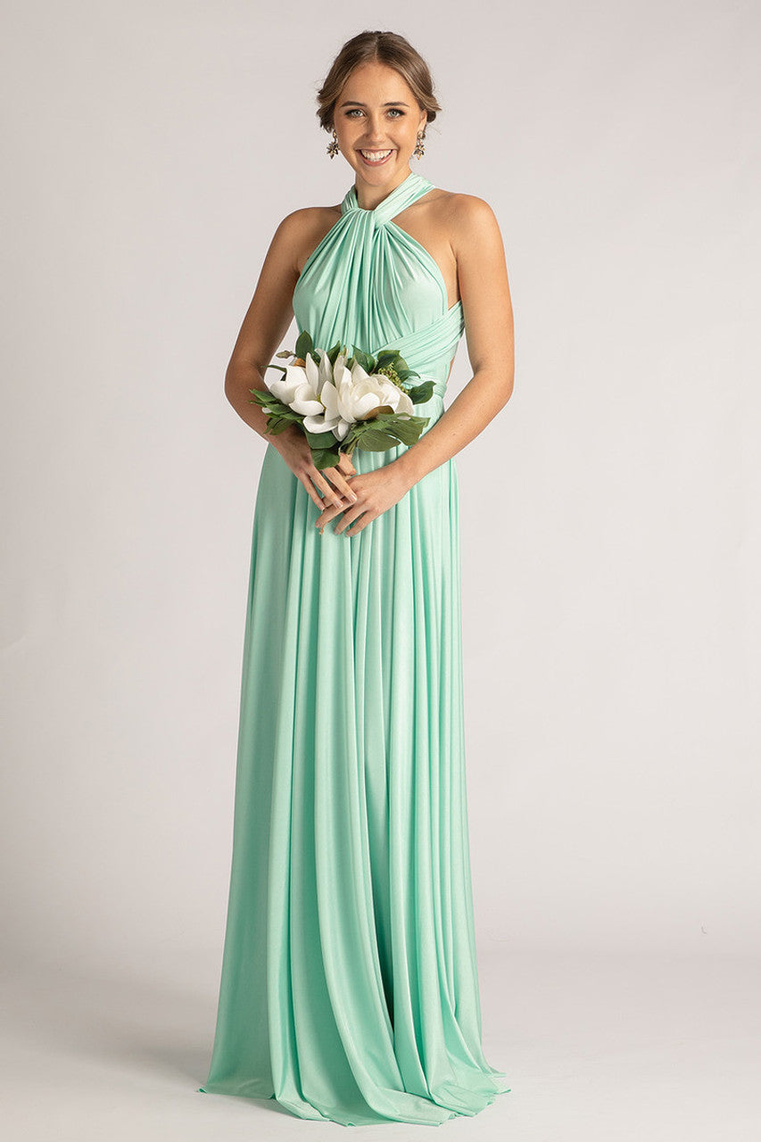 Mint Green Infinity Dress Bridesmaid Multiway Convertible Dress Made in USA 36 Colors