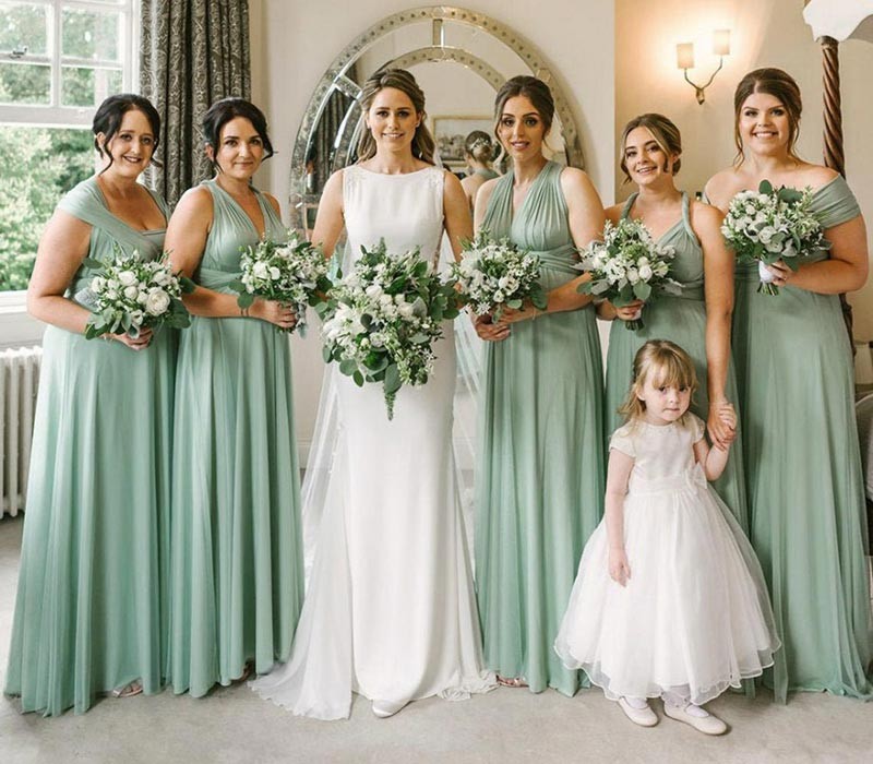 Sage green Infinity Dress Multiway Bridesmaid Dress Convertible