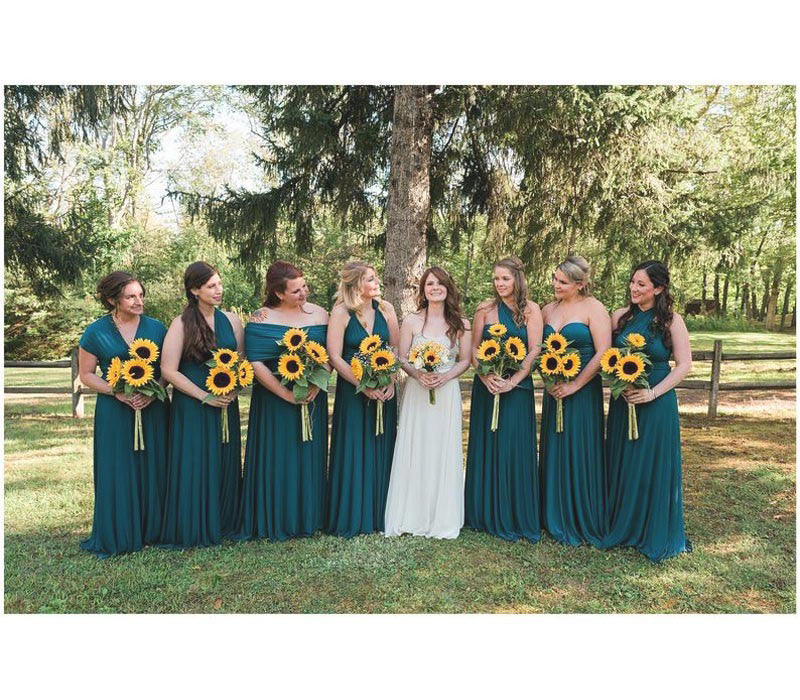 Blue green bridesmaid dresses best sale