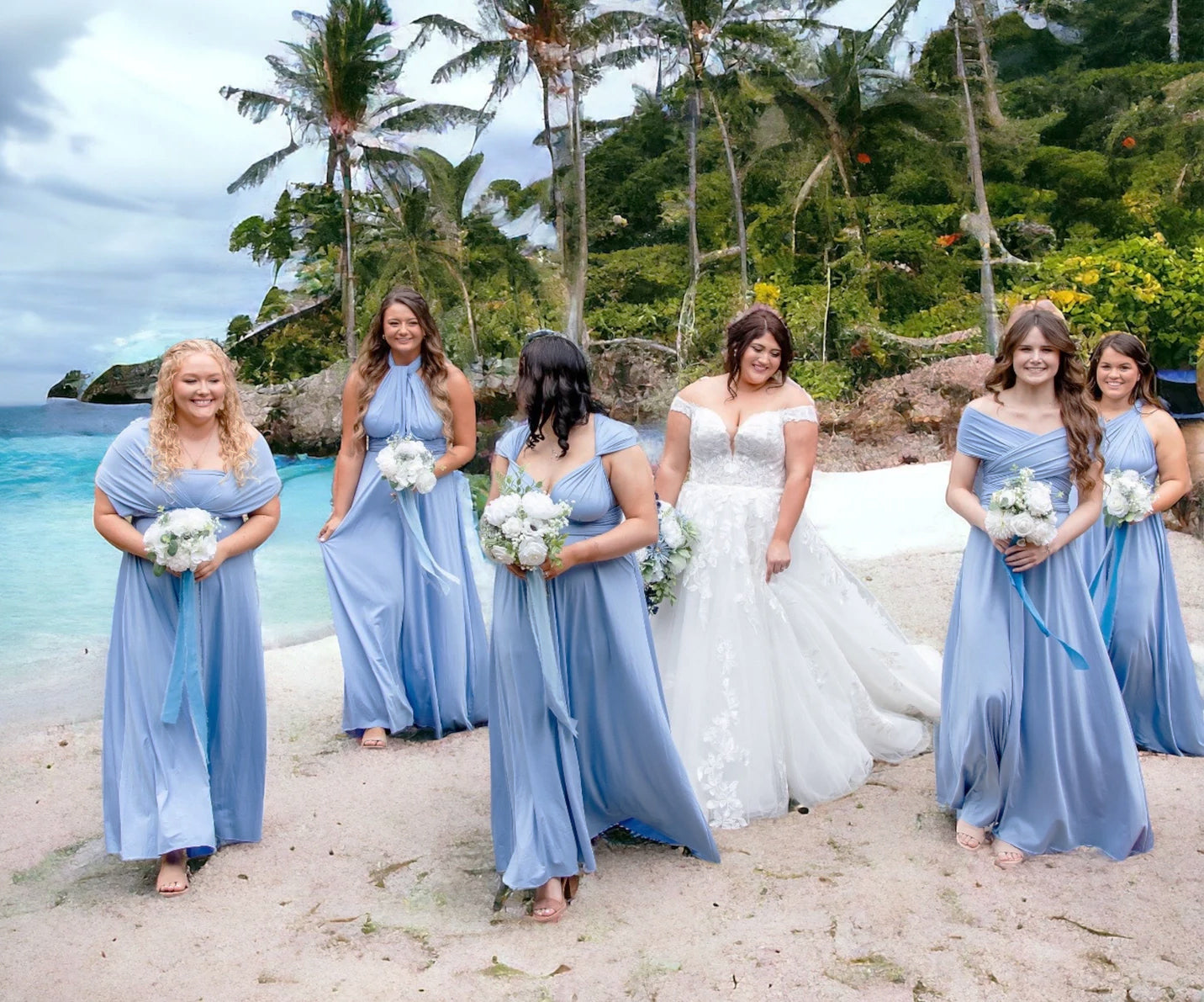 Baby Blue Infinity Dress Multiway Bridesmaid Dress Convertible