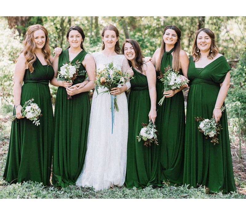 Emerald Green Infinity Dress Multiway Bridesmaid Dress USA