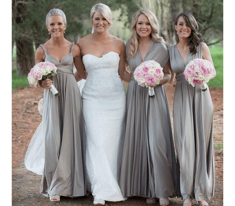 Convertible Bridesmaid Dress Long Infinity Bridesmaid Dress Multiway Wrap  Bridesmaid Dress Floor Length Wrap Party Dress Party Gown 