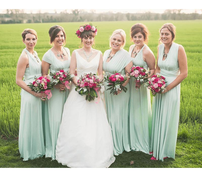 Green multiway fashion bridesmaid dress