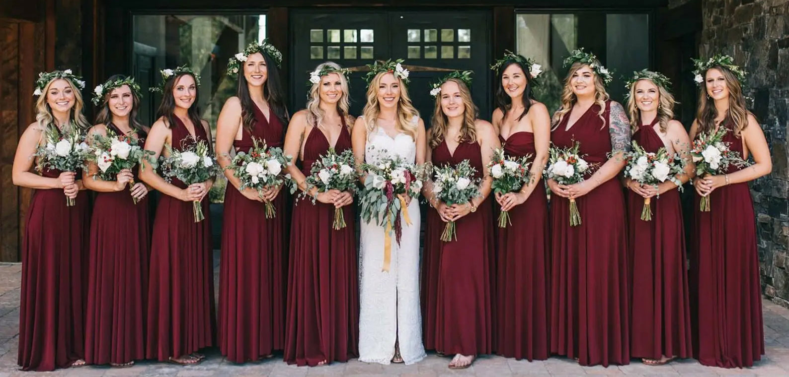 Burgundy infinity bridesmaid dresses best sale