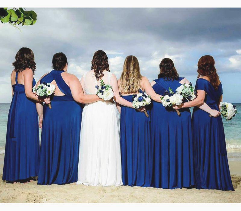 Royal Blue Infinity Dress Bridesmaid Multiway Convertible Dress Made i