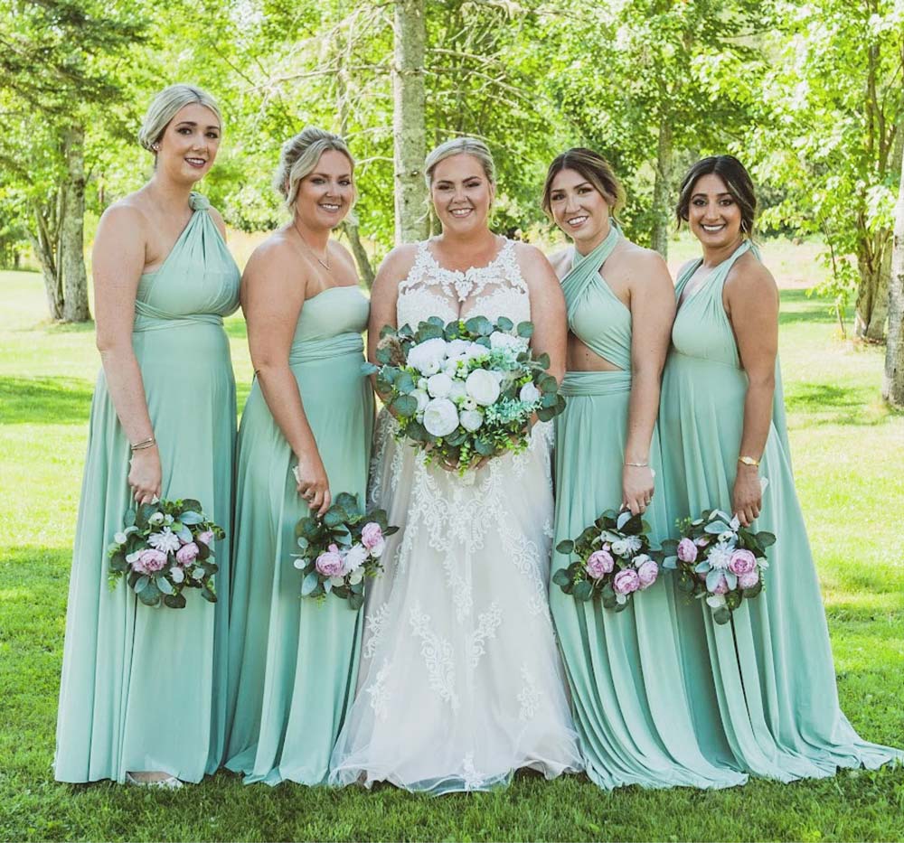 Sage green Infinity Dress Multiway Bridesmaid Dress Convertible Made in USA