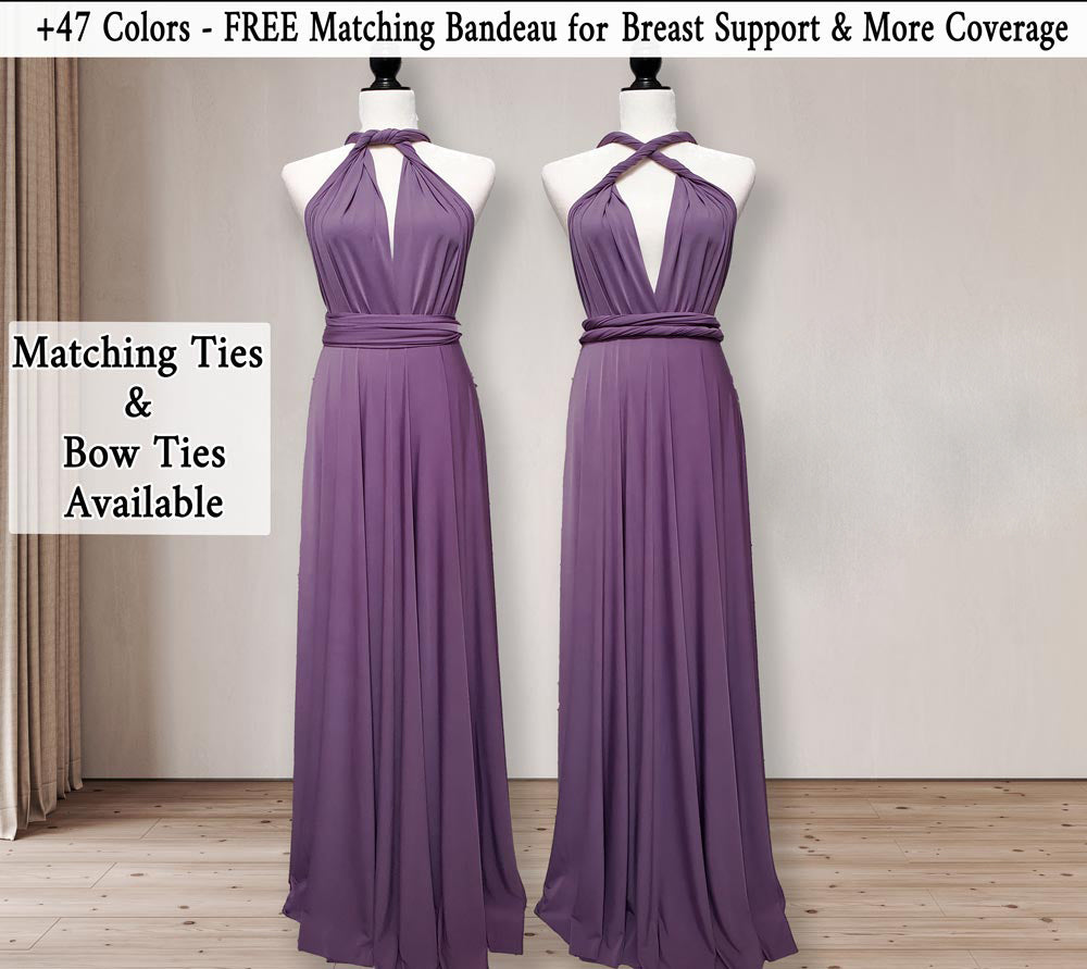 MAUVE VELVET Infinity Dress/ hot Bridesmaids Dress/ Convertible Dress / Multiway Dress/ Multiway Wrap Dress / Velvet Bridesmaids Dress